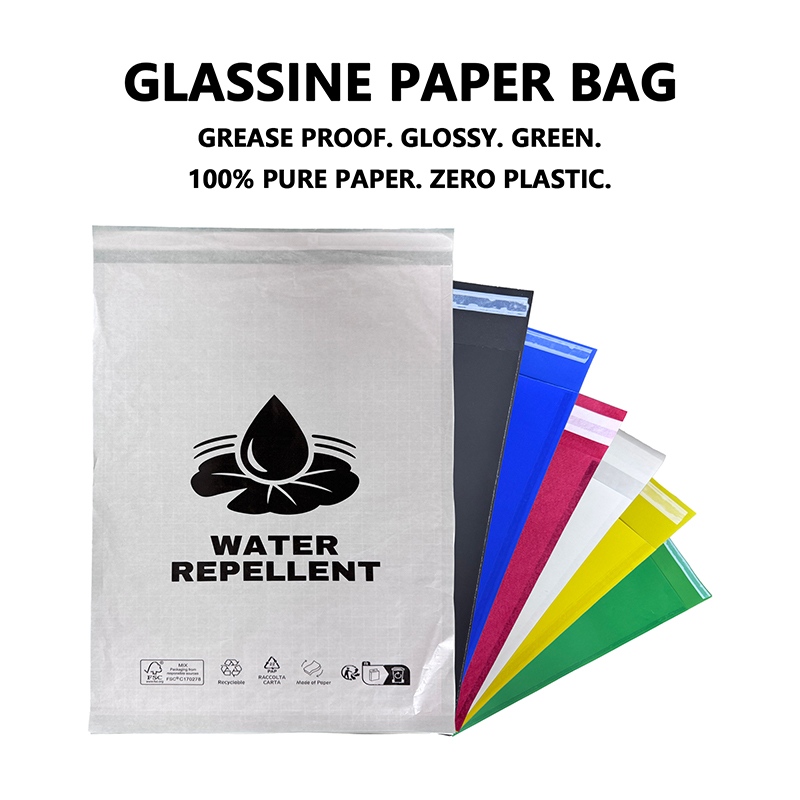 Geyim Qablaşdırması üçün Xüsusi Glassine Kağız Çanta Brendlərə Plastik Qablaşdırmanı əvəz etməyə kömək edir