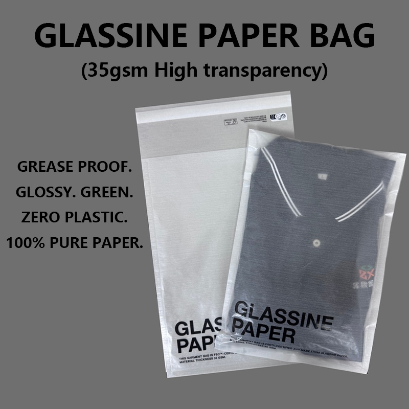 Xüsusi Yüksək Şəffaflıqlı Glassine Kağız Çantalar Brendlərin Plastiksiz Qablaşdırmaya Keçişinə Yardımçı Olur