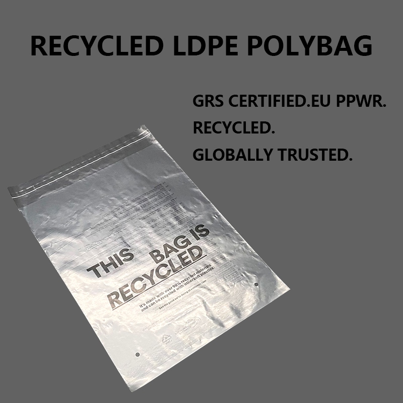 Geyim və Elektron Ticarət Qablaşdırması üçün Xüsusi GRS Təkrar LDPE Polybag