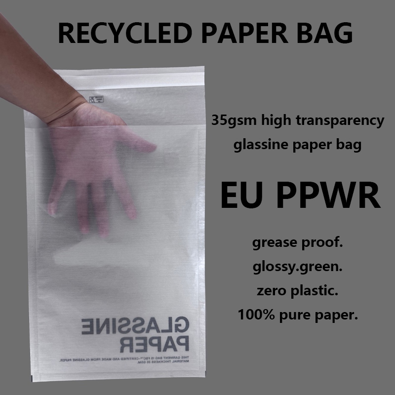 35gsm high transparency glassine paper bag for apparel packaging